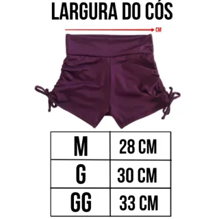 Roupa Fitness Feminina Suplex Curto com Laço Lateral - Vermelho Bordô