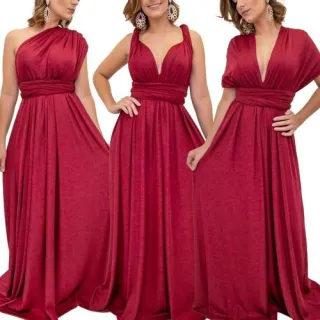 20% de Desconto em Vestido Longo Feminino para Festa, Casamento e Formatura - terra cota CLARO