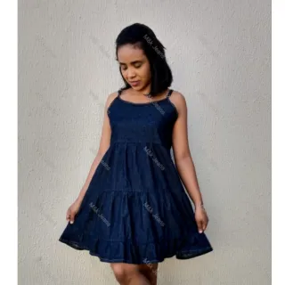 Vestido Jeans Claro Curto Feminino Camadinha - Jeans claro tamanho unico