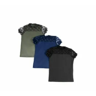 Canelado feminino blusas - Azul Marinho