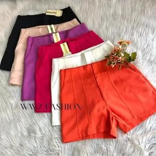 Shorts Cintura Alta Alfaiataria ZR 9256 - Lilás