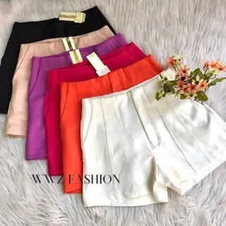 Shorts Cintura Alta Alfaiataria ZR 9256 - Lilás