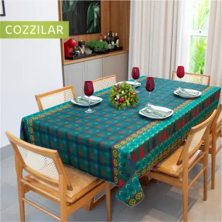 Toalha de Mesa Importada Natalina Luxo Retangular 2,10m x 1,50m - Modelo 9