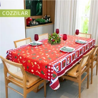 Toalha de Mesa Importada Natalina Luxo Retangular 2,10m x 1,50m - Modelo 9