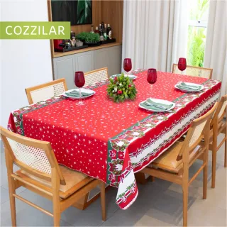 Toalha de Mesa Importada Natalina Luxo Retangular 2,10m x 1,50m - Modelo 9