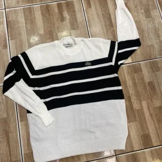 Suéter manga longa masculina com detalhes na gola e mangas - Azul marinho/c cinza