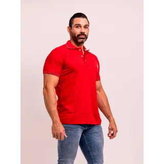 Promoção Camiseta Polo Masculino Casual Básica Piquet Algodão 100% - Rosa
