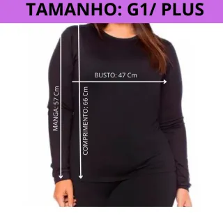 Blusa Térmica Peluciada Manga Longa Grossa Forrada Inverno - Cinza Mescla