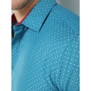 Camisa Masculina Social Fácil Slim Top L005 Verde Escuro - Verde Escuro