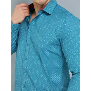Camisa Masculina Social Fácil Slim Top L005 Verde Escuro - Verde Escuro