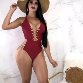 Biquíni Maiô Feminino Suplex Grosso Trançado Cintura Alta - Opção 7