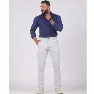 Calça Masculina em Sarja Alfaitaria com Lycra e Elastano - TAM 38