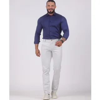 Calça Masculina em Sarja Alfaitaria com Lycra e Elastano - TAM 38
