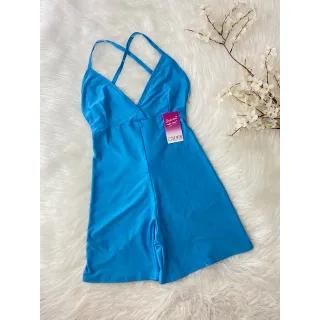 Empina Bumbum Top Fitness Macaquinho sem bojo - Azul Royal