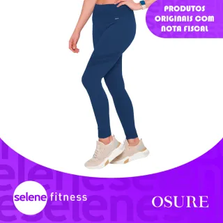 Legging Selene Feminina Cintura Alta Grossa Sem Transparência - Azul Marinho
