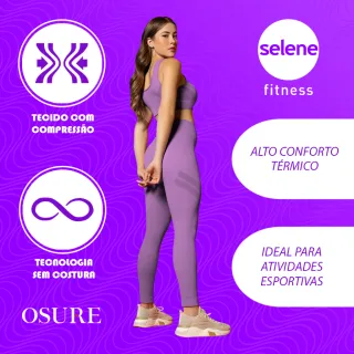 Legging Selene Feminina Cintura Alta Grossa Sem Transparência - Azul Marinho