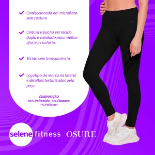 Legging Selene Feminina Cintura Alta Grossa Sem Transparência - Azul Marinho