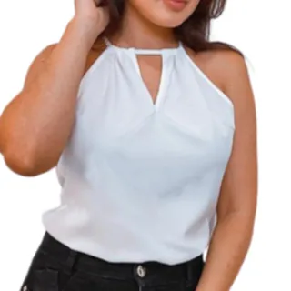 Regata verão 2023 P ao G1 com decote e regulagem na nuca - Verde Bandeira Duna