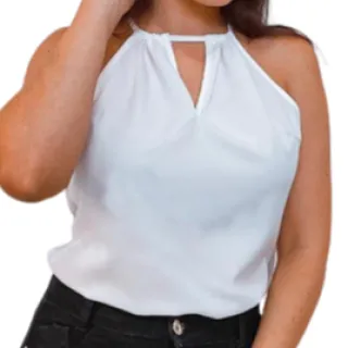 Regata verão 2023 P ao G1 com decote e regulagem na nuca - Verde Bandeira Duna