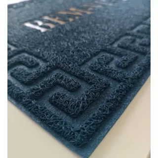 Capacho Emborrachado Bem Vindo 58x38cm - Tapete para Porta - Verde liso