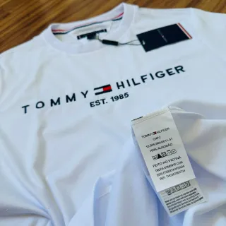 Camiseta Bordada Algodão Peruano Masculina com Elastano - Branco