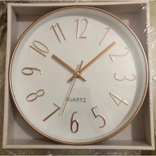 Decoração contemporânea: Relógio de Parede Silencioso para Quarto, Sala, Escritório e Cozinha - Branco 25cm