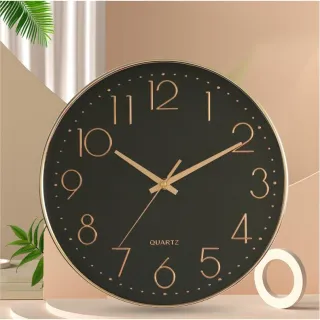 Decoração contemporânea: Relógio de Parede Silencioso para Quarto, Sala, Escritório e Cozinha - Branco 25cm