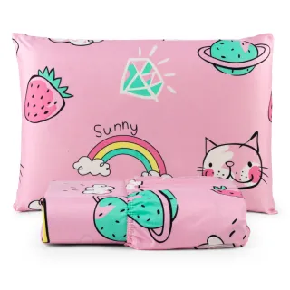 Lençol Infantil Solteiro Estampado Macio - Jogo de 2 Peças - Belle