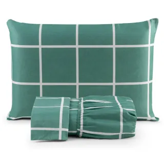 Lençol Casal Macio 200 Fios - Jogo de 3 Peças com Elástico para Cama Box - Preto Liso