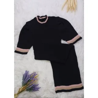 Variedade de Vestidos Tricot Modal / Manga Curta / Gola V e Redonda / Listrado Trico - Marinho Vest Liso