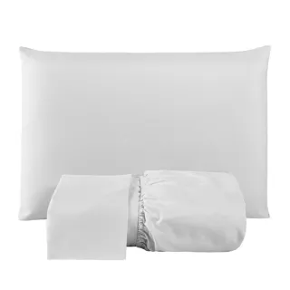 Lençol Casal Macio 200 Fios - Jogo de 3 Peças com Elástico para Cama Box - Preto Liso