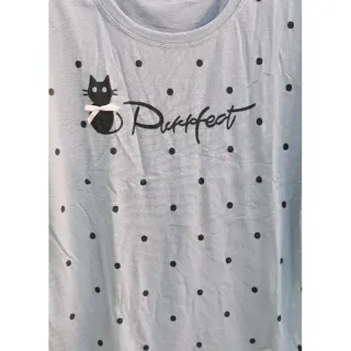 Moda feminino: Camiseta estampa gatinha manga curta em Viscolycra - Cinza