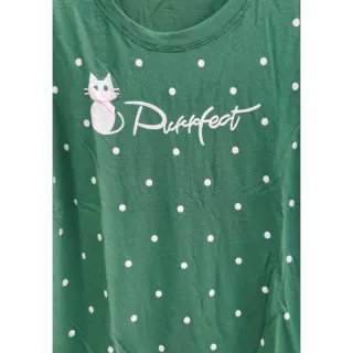 Moda feminino: Camiseta estampa gatinha manga curta em Viscolycra - Cinza