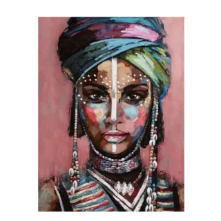 Quadro Luxo Mulher Africana Sala Quarto Decorativo 110x80cm - 13