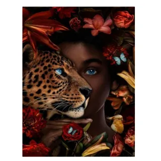 Quadro Luxo Mulher Africana Sala Quarto Decorativo 110x80cm - 13