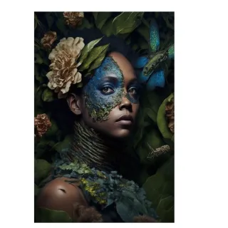 Quadro Luxo Mulher Africana Sala Quarto Decorativo 110x80cm - 13