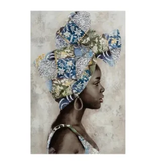 Quadro Luxo Mulher Africana Sala Quarto Decorativo 110x80cm - 13