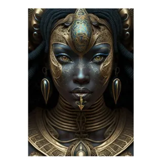 Quadro Luxo Mulher Africana Sala Quarto Decorativo 110x80cm - 13