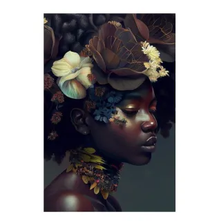 Quadro Luxo Mulher Africana Sala Quarto Decorativo 110x80cm - 13