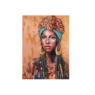Quadro Luxo Mulher Africana Sala Quarto Decorativo 110x80cm - 13