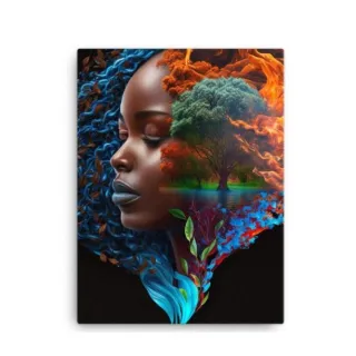 Quadro Luxo Mulher Africana Sala Quarto Decorativo 110x80cm - 13