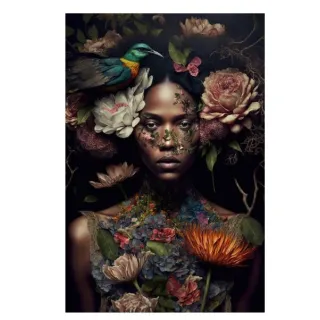 Quadro Luxo Mulher Africana Sala Quarto Decorativo 110x80cm - 13