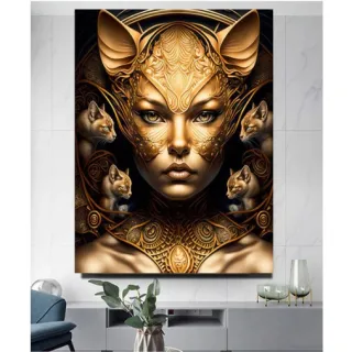 Quadro Luxo Mulher Africana Sala Quarto Decorativo 110x80cm - 13