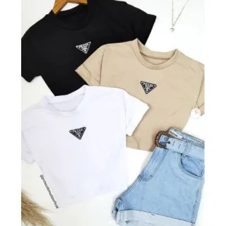 Envio em até 24 horas - Cropped Canelado Prada Feminino Moda Gringa - Roxo