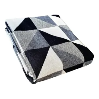 Tapete Luxuoso Geométrico Antiderrapante Sala Escritório Quarto Jacquard 2,00m x 2,50m - Casab Preto