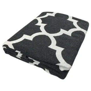 Tapete Luxuoso Geométrico Antiderrapante Sala Escritório Quarto Jacquard 2,00m x 2,50m - Casab Preto