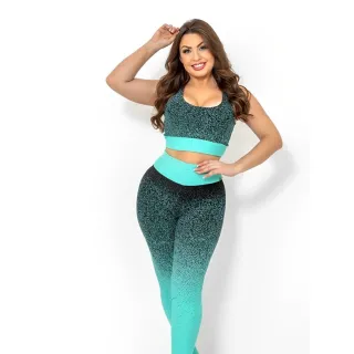 Legging Fitness Treino Degradê Cintura Alta Academia - Lilás