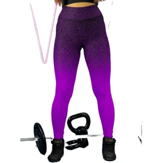 Legging Fitness Treino Degradê Cintura Alta Academia - Lilás