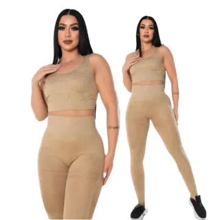 Top e calça legging fitness importados de qualidade - tendência academia - conjunto calça+ Top BERGE