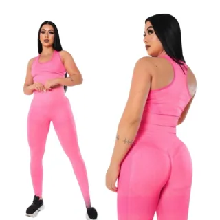 Top e calça legging fitness importados de qualidade - tendência academia - conjunto calça+ Top BERGE